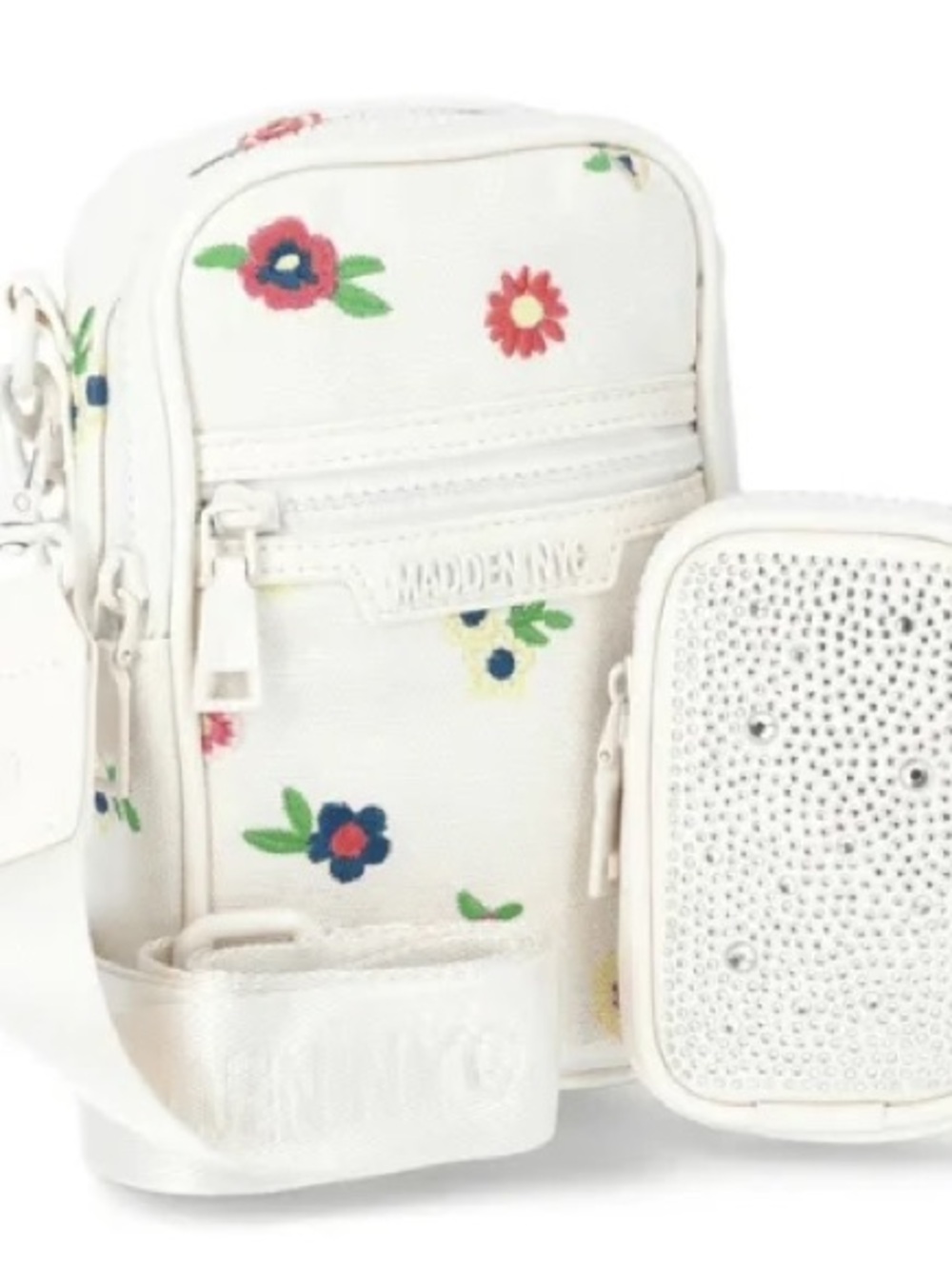 NWT Madden NYC Women's Cell Phone Crossbody Embroidered Floral Bag